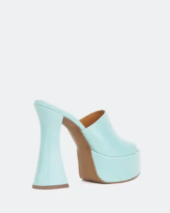 Platform-L'INTERVALLE Shore Blue Leather/Cuir Bleu