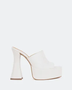 Platform-L'INTERVALLE Shore Off White Leather/Cuir Blanc Cassé