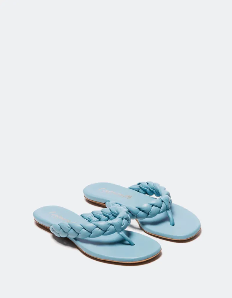 Flats-L'INTERVALLE Sirocco Blue Leather