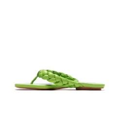 Flats-L'INTERVALLE Sirocco Green Leather