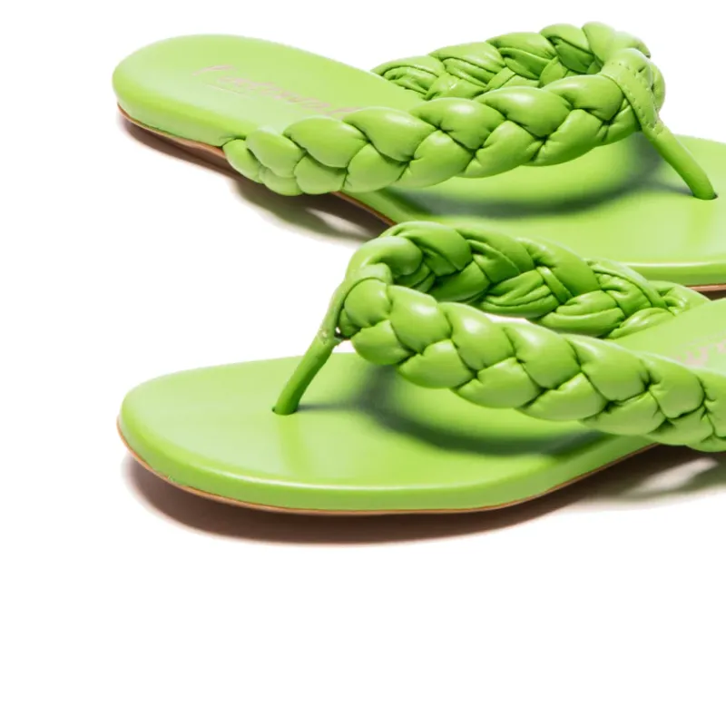 Flats-L'INTERVALLE Sirocco Green Leather