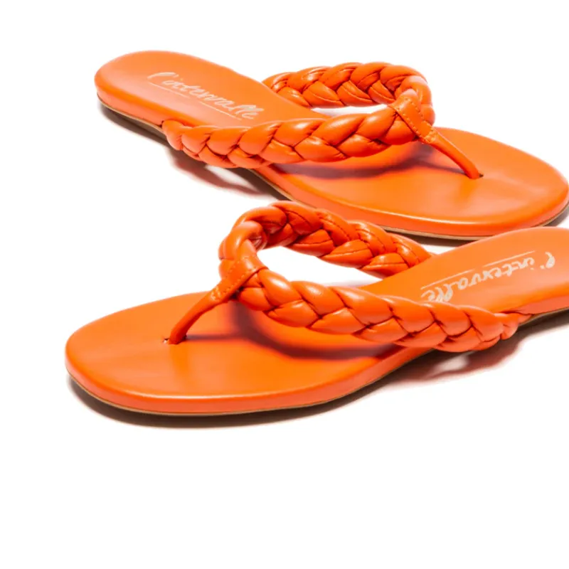 Flats-L'INTERVALLE Sirocco Orange Leather