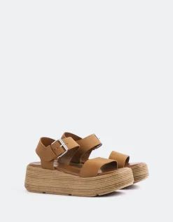 Platform-L'INTERVALLE Snapper Tan Leather