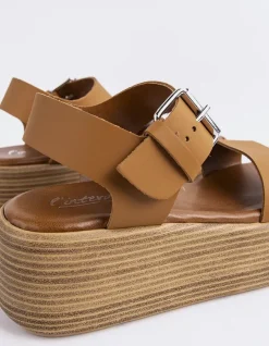 Platform-L'INTERVALLE Snapper Tan Leather