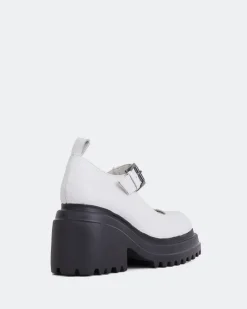 Mary-jane-L'INTERVALLE Snog White Leather