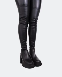 Over-the-knee|Stretch-L'INTERVALLE Sofo Black Stretch