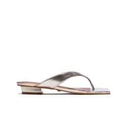 Flats-L'INTERVALLE Soleil Silver Metallic