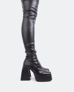 Over-the-knee|Stretch-L'INTERVALLE Sonny Black Stretch