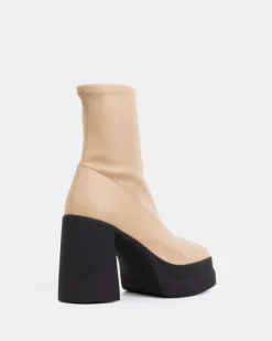 Platform|Ankle Boots-L'INTERVALLE Spagna Camel Stretch