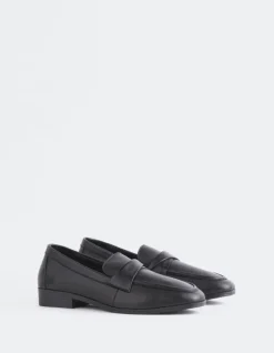 Loafers-L'INTERVALLE Splice Black Leather