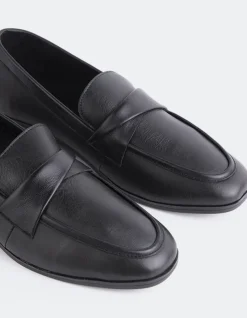 Loafers-L'INTERVALLE Splice Black Leather