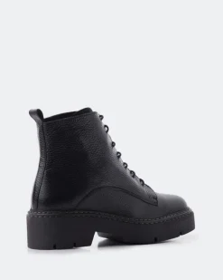 Ankle Boots-L'INTERVALLE Springfield, Black Leather