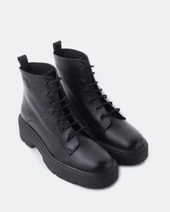 Ankle Boots-L'INTERVALLE Springfield, Black Leather