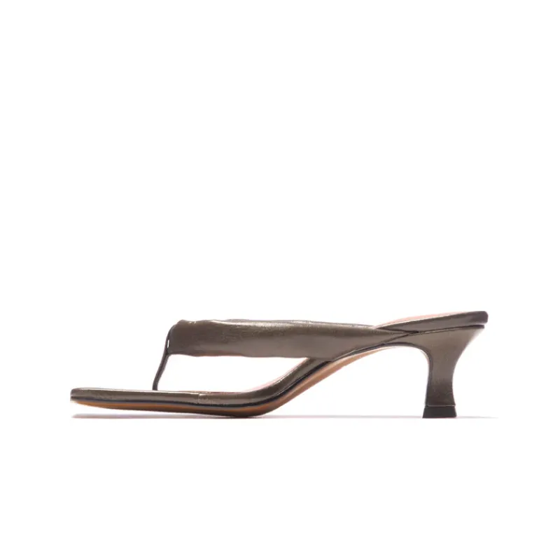 Mid Heels-L'INTERVALLE Spritz Khaki Leather