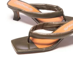Mid Heels-L'INTERVALLE Spritz Khaki Leather