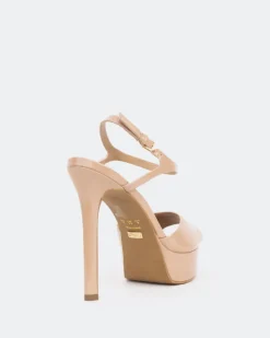 Platform|High Heels-L'INTERVALLE St. Kitts, Camel Naplack/Naplack Chameau