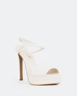 Platform|High Heels-L'INTERVALLE St. Kitts, Off White Naplack/Nap.Blanc Cassé