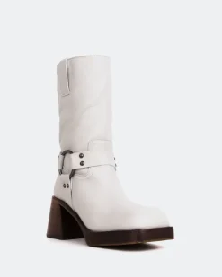 Ankle Boots-L'INTERVALLE Stade Off White Leather