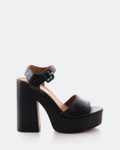 Platform-L'INTERVALLE Stafilos Black Leather