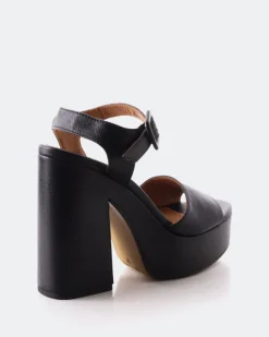 Platform-L'INTERVALLE Stafilos Black Leather