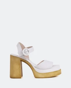Wood Sandals|Platform-L'INTERVALLE Starburst White Leather