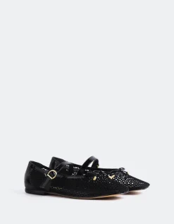 Mary-jane|Ballerinas-L'INTERVALLE Starflower Black Leather