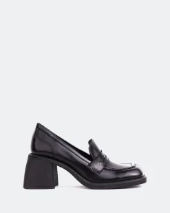 Loafers-L'INTERVALLE Station Black Leather