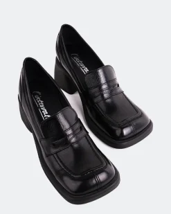 Loafers-L'INTERVALLE Station Black Leather