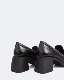 Loafers-L'INTERVALLE Station Black Leather