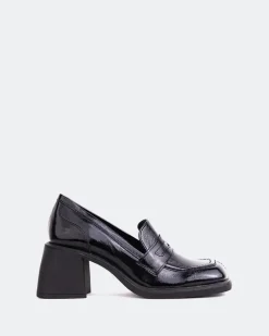 Loafers-L'INTERVALLE Station Black Naplack