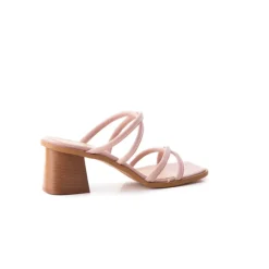 Mid Heels|Mules-L'INTERVALLE Strada Light Pink Leather
