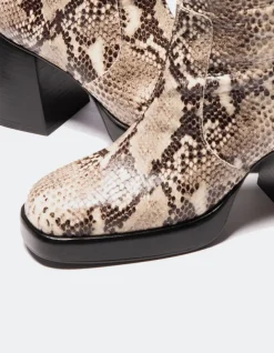 Platform|Ankle Boots-L'INTERVALLE Sullivan Natural Snake