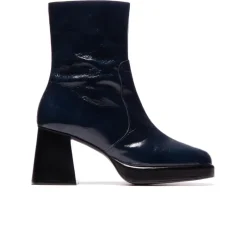 Platform|Ankle Boots-L'INTERVALLE Sullivan Navy Leather
