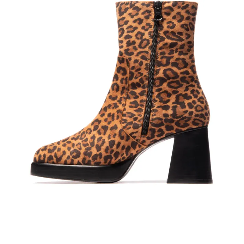 Platform|Ankle Boots-L'INTERVALLE Sullivan Tan Leopard