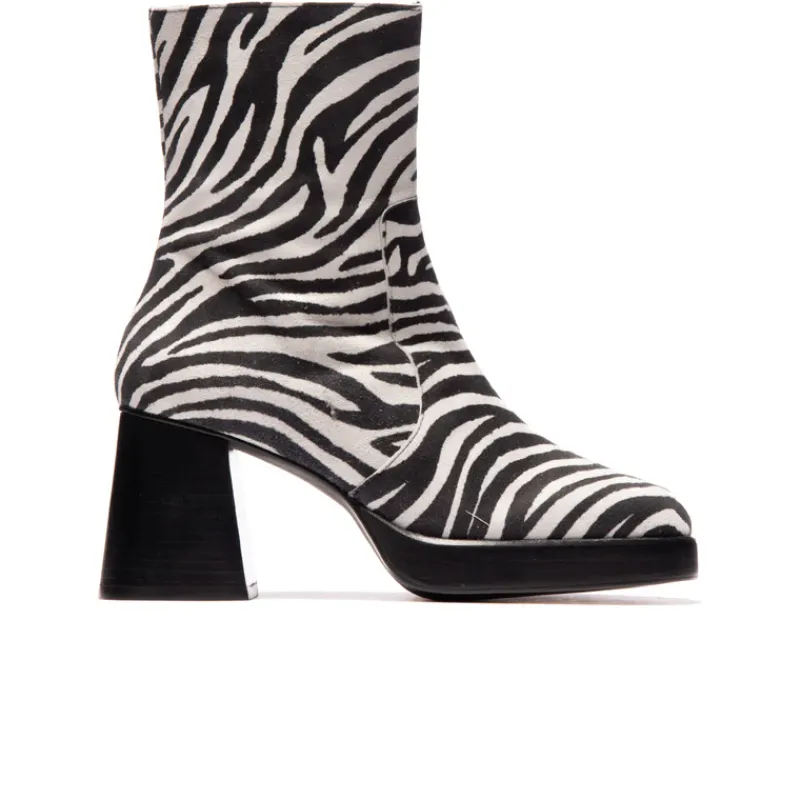 Ankle Boots|Platform-L'INTERVALLE Sullivan Zebra Print