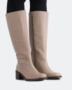 Tall Boots-L'INTERVALLE Svetlana Taupe Leather