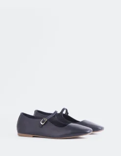 Mary-jane-L'INTERVALLE Sylph Navy Leather