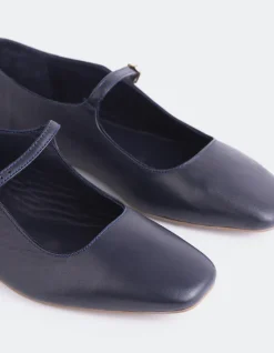 Mary-jane-L'INTERVALLE Sylph Navy Leather