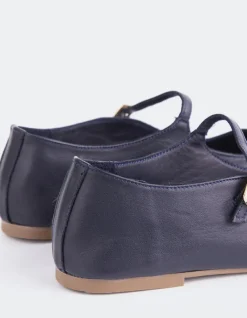 Mary-jane-L'INTERVALLE Sylph Navy Leather