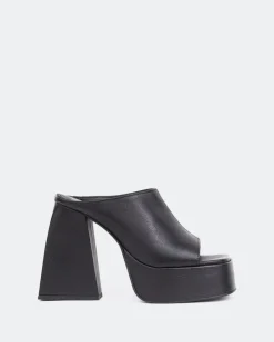 Platform-L'INTERVALLE Taboo Black Leather