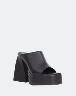 Platform-L'INTERVALLE Taboo Black Leather