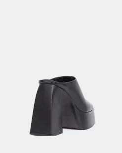 Platform-L'INTERVALLE Taboo Black Leather