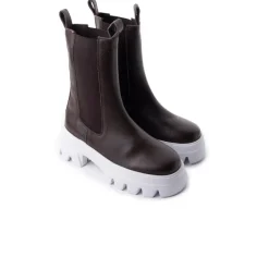Chelsea|Ankle Boots-L'INTERVALLE Tacoma Brown Leather
