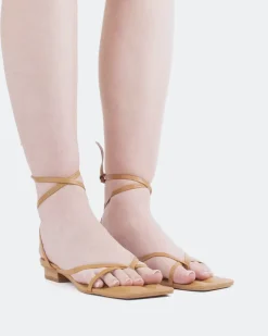 Strappy|Flats-L'INTERVALLE Talita Tan Leather