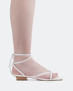 Strappy|Flats-L'INTERVALLE Talita White Leather