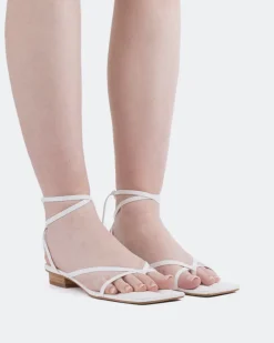 Strappy|Flats-L'INTERVALLE Talita White Leather