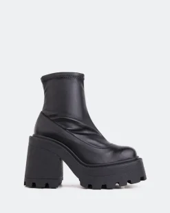 Platform|Ankle Boots-L'INTERVALLE Tana Black Leather