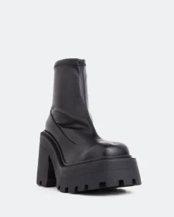 Platform|Ankle Boots-L'INTERVALLE Tana Black Leather