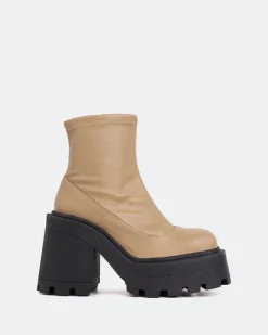 Platform|Ankle Boots-L'INTERVALLE Tana Cream Leather