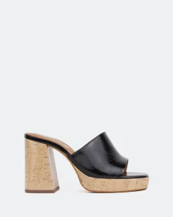 Platform-L'INTERVALLE Tarot Black Leather/Cuir Noir